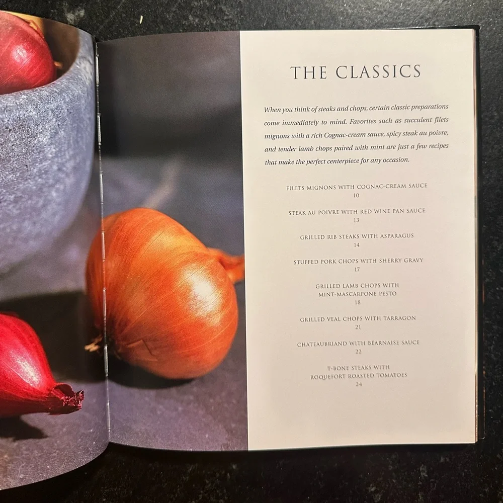 Williams Sonoma Steak & Chop and Vegetable Cookbooks - Brown and Green Covers